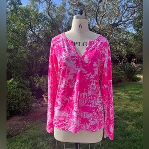 Lilly Pulitzer "Kayleigh" long-sleeve top - size L
